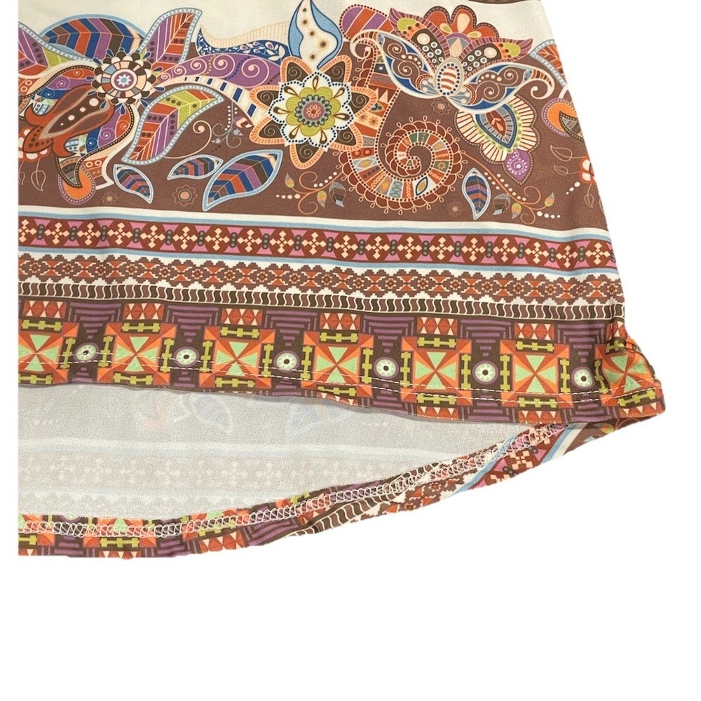 NWT Vanessa Scott Tank Top Chic Paisley Pattern Bohemian Basic Art Italy SIZE S - Picture 4 of 13